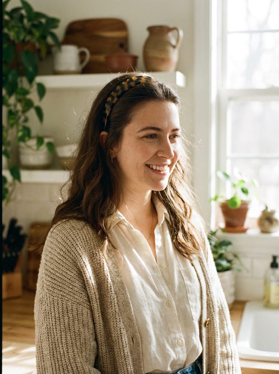 Natürlicher Everyday Look mit Haarreif - Haarreif Frisur